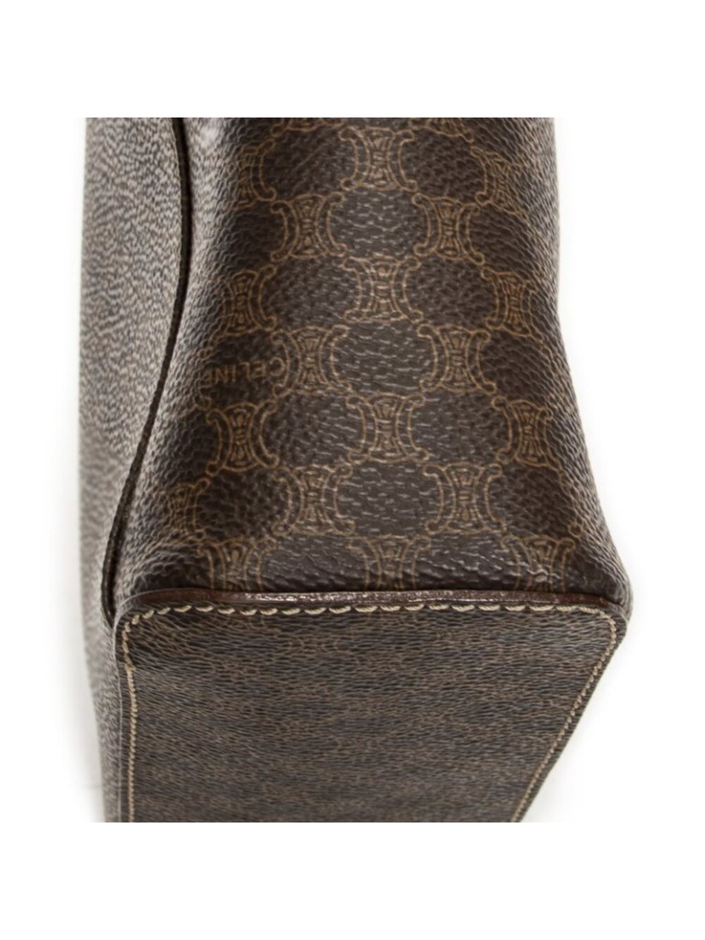 Celine Top Handle Toiletries Pouch Brown Macadam Canvas - Picture 7 of 10